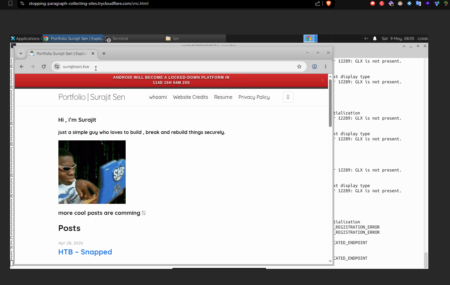 running chrome